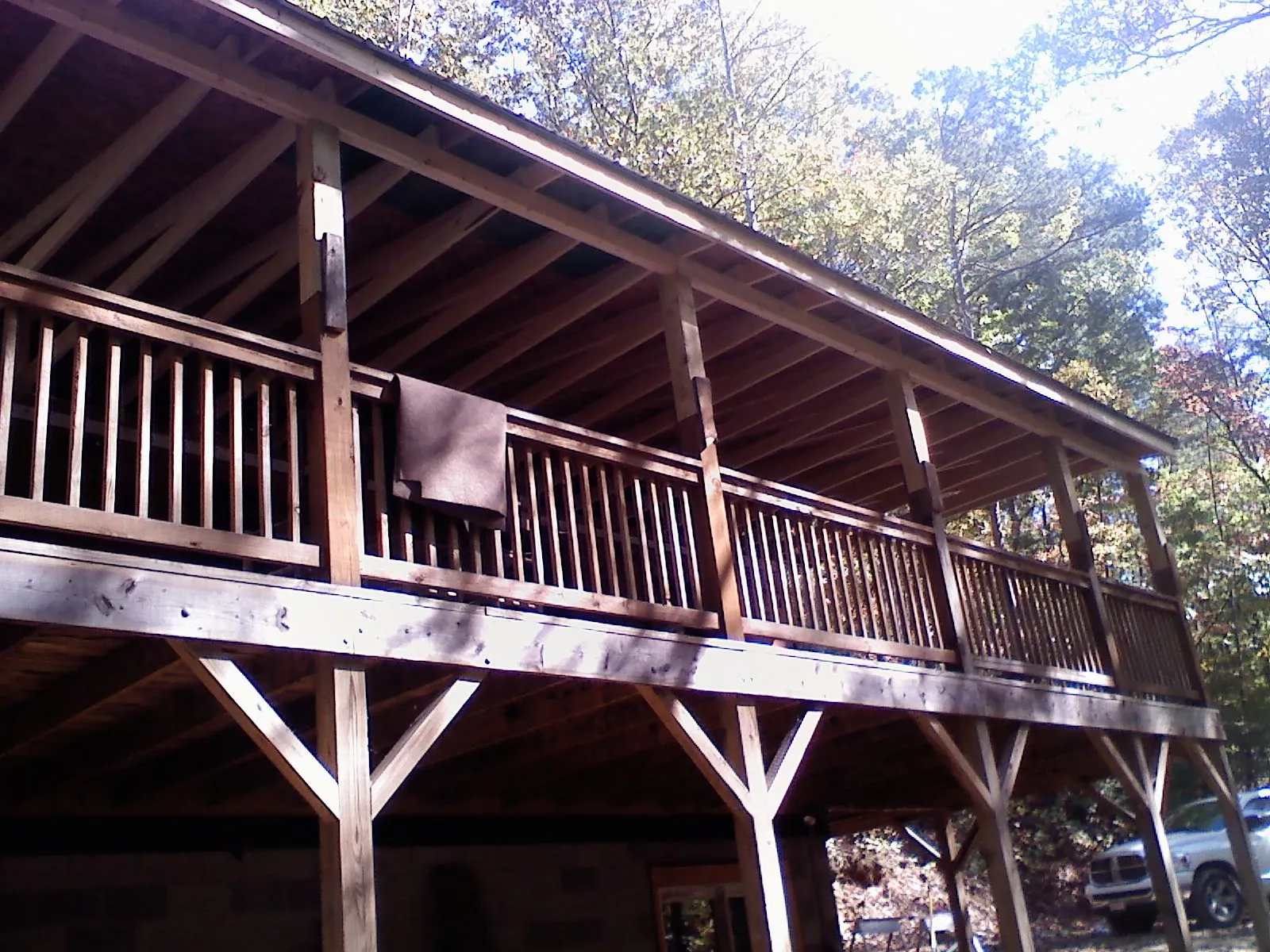 Timber framing under a new elevated porch and deck — Roof Leak Repair in Rienzi by Roofing Brothers